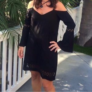 Black off the shoulder dress